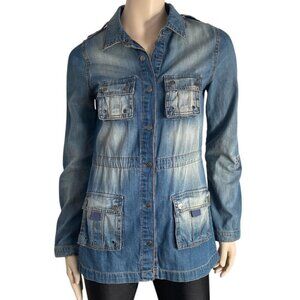Bootlegger Women's Oversized Jean Jacket S XS/Small​​​​​​​